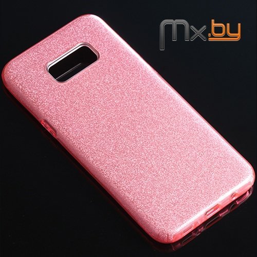 Чехол для Samsung Galaxy S8+ накладка (бампер) гибридный Crystal Shine розовый