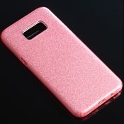 Чехол для Samsung Galaxy S8+ накладка (бампер) гибридный Crystal Shine розовый - фото