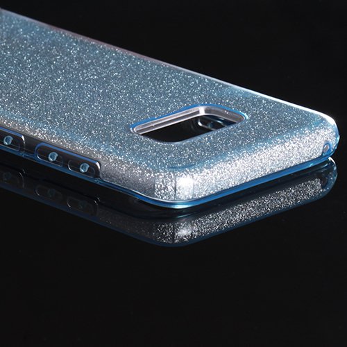 Чехол для Samsung Galaxy S8+ накладка (бампер) гибридный Crystal Shine голубой