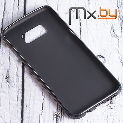 Чехол для Samsung Galaxy S8+ накладка (бампер) силиконовый черный матовый