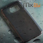 Ультратонкий силиконовый чехол накладка для Samsung Galaxy S7 edge прозрачный серый - фото