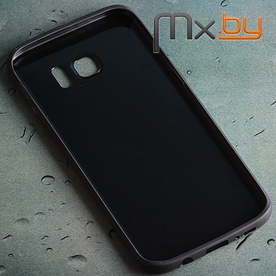 Чехол для Samsung Galaxy S7 edge накладка (бампер) силиконовый черный матовый
