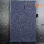 Чехол для Samsung Galaxy Tab E 9.6 кожаный книга синий - фото