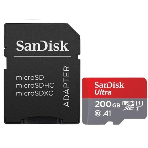Карта памяти SanDisk MicroSDXC 200GB A1 UHS-I 90MB/s 200GB + SD адаптер
