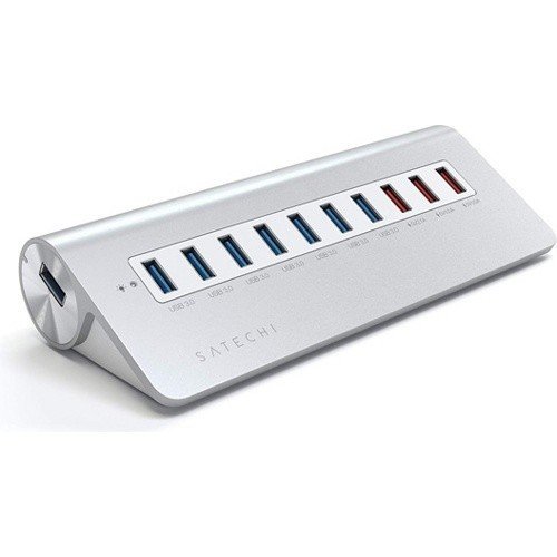 USB-хаб Satechi 10-Port USB 3.0 Premium Aluminum Hub (Серебристый)