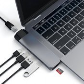 USB-хаб Satechi Aluminum Type-C Pro Hub Adapter With Ethernet (Серый) ST-TCPHEM - фото