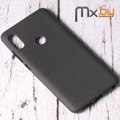 Чехол для Xiaomi Redmi Note 5 накладка (бампер) силиконовый черный матовый - фото