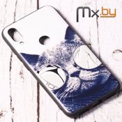 Чехол для Xiaomi Mi Play накладка (бампер) силиконовый Cat With Glasses  - фото