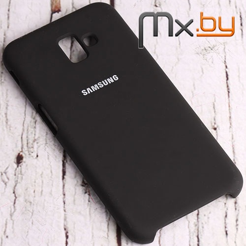 Чехол для Samsung Galaxy J6+ 2018 накладка (бампер) Silicone Case черный