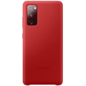 Чехол для Galaxy S20 FE накладка (бампер) Samsung Silicone Cover красный - фото