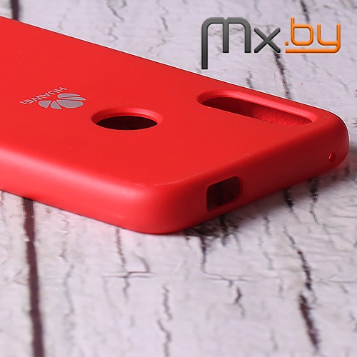 Чехол для Huawei P Smart Z накладка (бампер) Silicone Cover красный