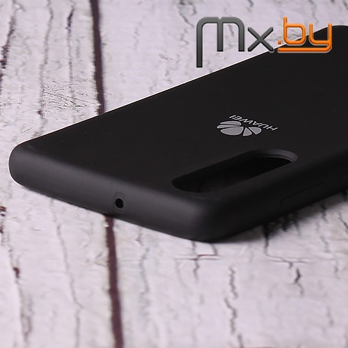 Чехол для Huawei P30 накладка (бампер) Silicone Cover черный