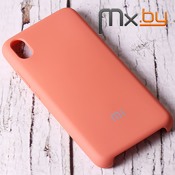 Чехол для Xiaomi Redmi 7a накладка (бампер) Silicone Cover персиковый - фото
