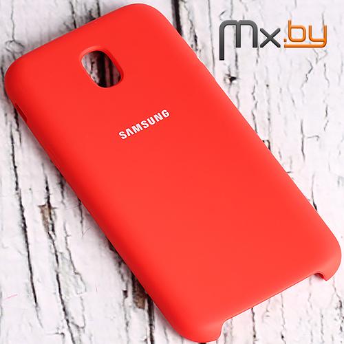 Чехол для Samsung Galaxy J5 2017 накладка (бампер) Silicone Cover красный