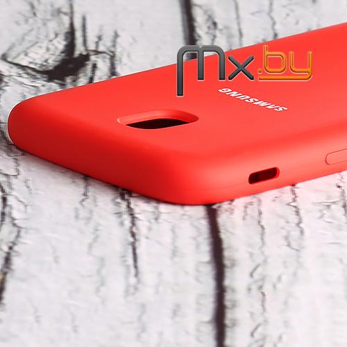Чехол для Samsung Galaxy J5 2017 накладка (бампер) Silicone Cover красный