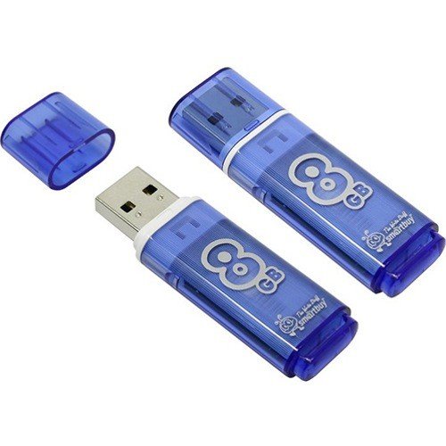 USB Флеш 8GB Smartbuy Glossy (синий)