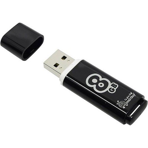 USB Флеш 8GB Smartbuy Glossy (черный)