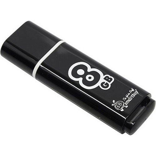 USB Флеш 8GB Smartbuy Glossy (черный)
