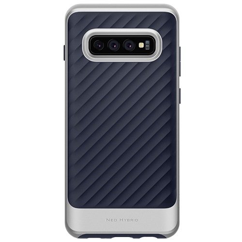 Чехол для Samsung Galaxy S10 накладка (бампер) Spigen Neo Hybrid серебристый