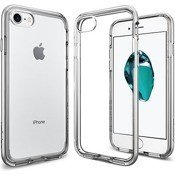 Чехол для iPhone 7 накладка (бампер) Spigen Neo Hybrid Crystal серебристый (042CS20676) - фото