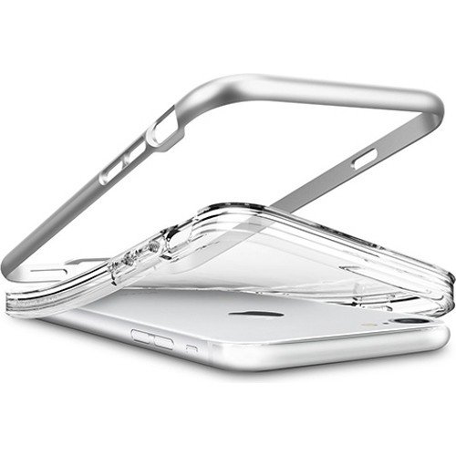 Чехол для iPhone 7 накладка (бампер) Spigen Neo Hybrid Crystal серебристый (042CS20676)