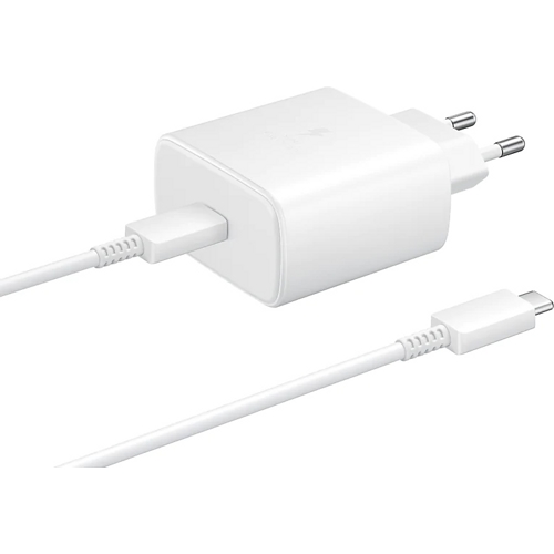 Зарядное устройство Samsung EP-TA845XWEGRU + USB Type-C кабель (Белый) - фото
