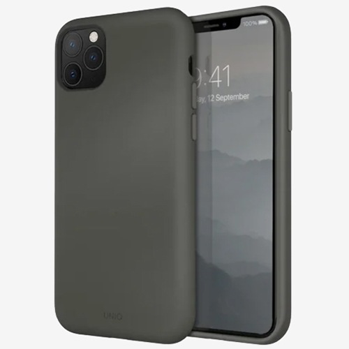 Чехол для iPhone 11 Pro накладка (бампер) Uniq Lino (LINOH) серый