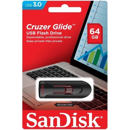 USB Флеш 64GB SanDisk Cruzer Glide USB 3.0 (SDCZ600-064G-G35) 