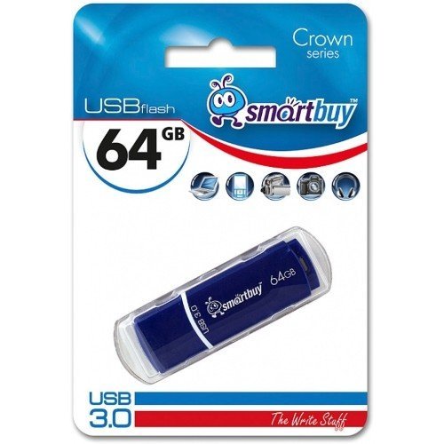 USB Флеш 64GB Smartbuy Crown USB 3.0 (синий)