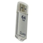 USB Флеш 64GB Smartbuy V-Cut USB 3.0 (серебристый) - фото