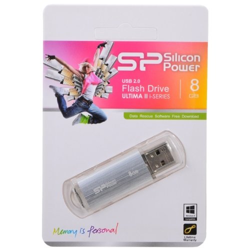 USB Флеш 8GB Silicon Power Ultima II I-Series  (серебристый)