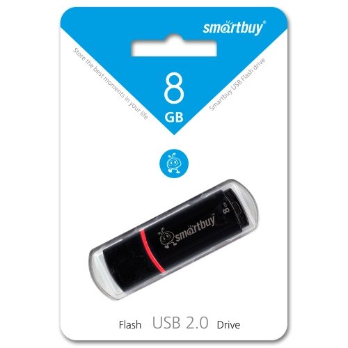 USB Флеш 8GB Smartbuy Crown (черный)