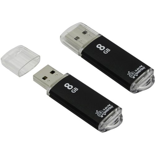 USB Флеш 8GB Smartbuy V-Cut (черный)