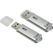 USB Флеш 8GB Smartbuy V-Cut (серебристый) - фото