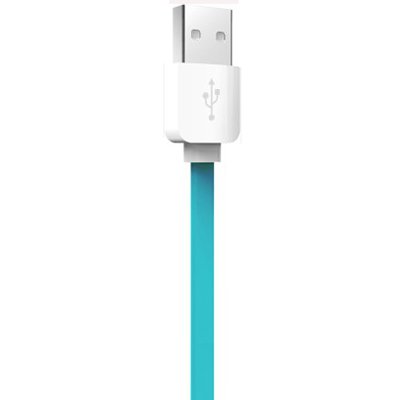 USB кабель Lightning Rock Flat для iPhone, iPad, iPod для зарядки и синхронизации 1 метр (голубой)
