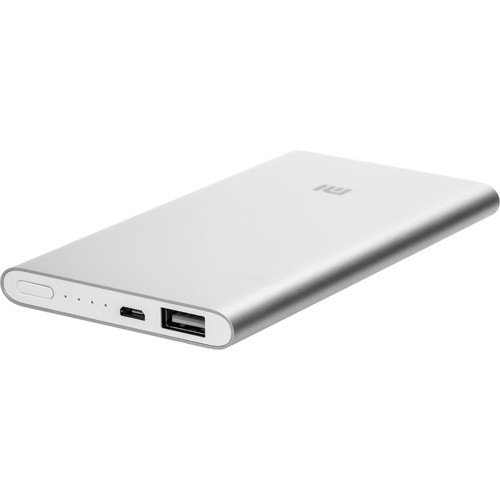 Аккумулятор внешний Xiaomi Mi Power Bank 2 Slim 5000 mAh (Серебристый)