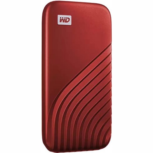 SSD диск Western Digital WD My Passport WDBAGF0020BRD-WESN (1050/1000МБ/с, USB3.2 Gen2) 2ТБ Красный