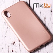 Чехол для iPhone Xr накладка (бампер) силиконовый X-level Guardian розовое золото  - фото