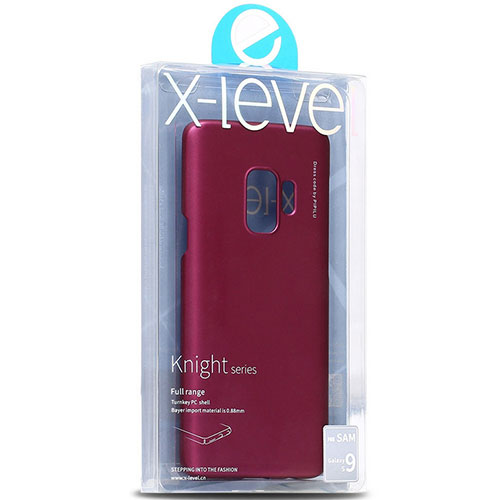 Чехол для Samsung Galaxy S9 накладка (бампер) пластиковый X-level Knight бордовый