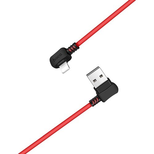 USB кабель Hoco X19 Enjoy Lightning, длина 1,2 метра (Красный)