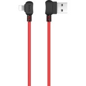 USB кабель Hoco X19 Enjoy Lightning, длина 1,2 метра (Красный) - фото