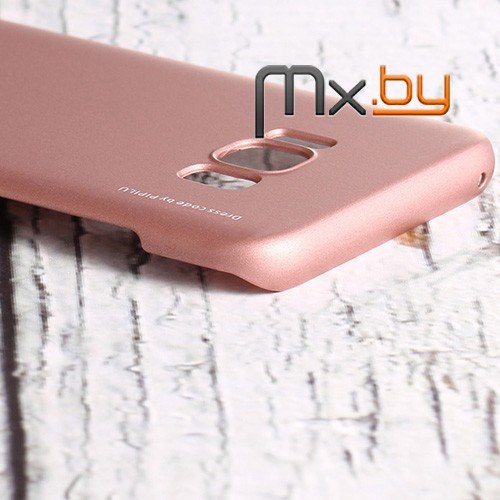 Чехол для Samsung Galaxy S8+ накладка (бампер) пластиковый X-level Metallic розовое золото