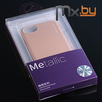 Чехол для iPhone 8 накладка (бампер) пластиковый X-level Metallic золотой 