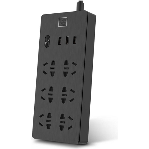 Удлинитель Aigo Power Strip TC0631 (6 розеток, 3 USB) Черный