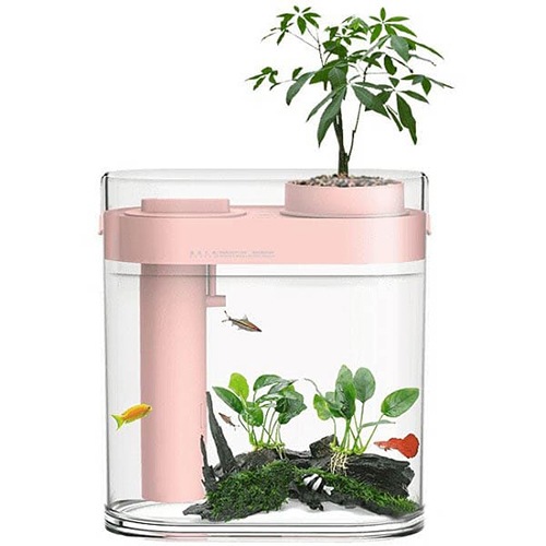 Аквариум Descriptive Geometry Amphibious Fish Tank (Розовый)