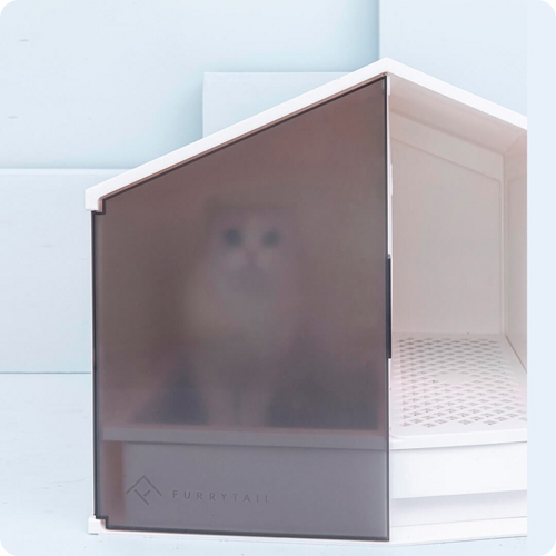 Домик-лоток для кошек Furrytail Glowhouse Car Litter Box (Белый)