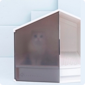 Домик-лоток для кошек Furrytail Glowhouse Car Litter Box (Белый) - фото