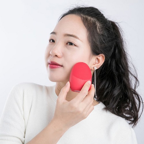 Аппарат для ультразвуковой чистки лица Xiaomi Jordan&Judy Sonic Facial Cleansing Brush (NV0001) Красный - фото3