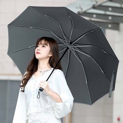 Зонт Konggu Automatic Umbrella Anti-UV с подсветкой (Серый)