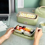 Ланч-бокс с подогревом Liven Fun Portable Cooking Electric Lunch Box (FH-18) Зеленый - фото